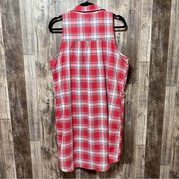 Universal Thread- Red Plaid Sleeveless Button Front Dress- Sz. L - Picture 10 of 10